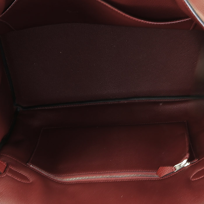 Hermès  Birkin 35 cm handbag  in red H togo leather - Detail D2