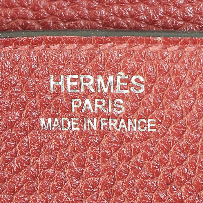 Hermès  Birkin 35 cm handbag  in red H togo leather - Detail D3