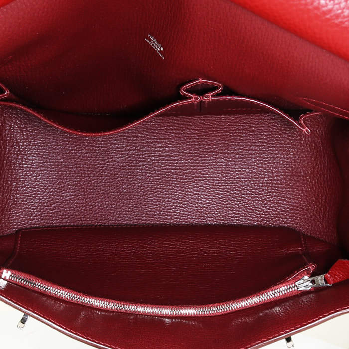 Borsa a tracolla Hermès  Jypsiere 28 cm in pelle togo marrone - Detail D2