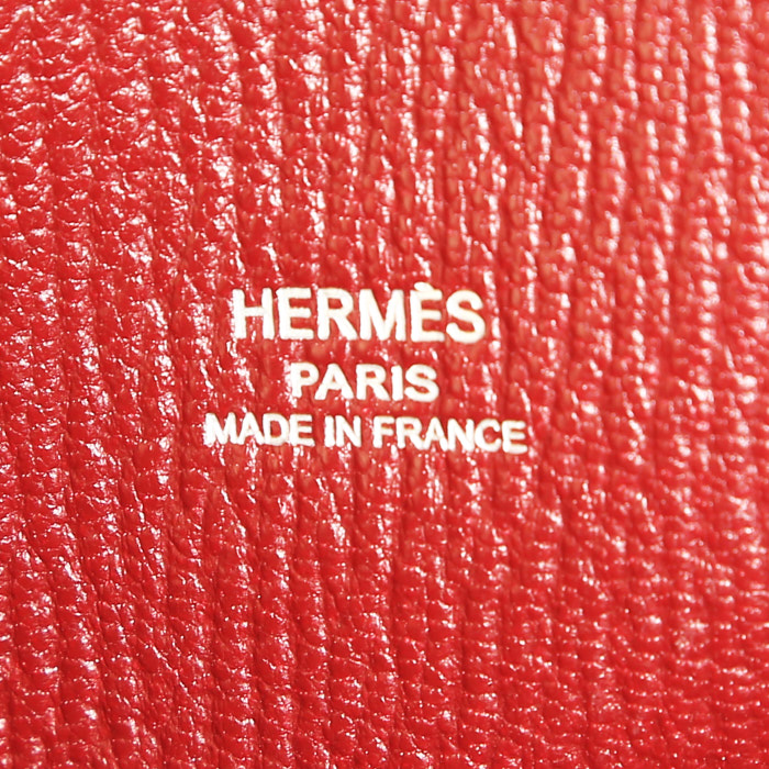 Bolso bandolera Hermès  Jypsiere 28 cm en cuero togo marrón - Detail D3
