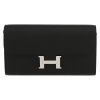 Hermès  Long To Go shoulder bag  in black epsom leather - Detail D2 thumbnail