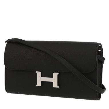 Borsa a tracolla Hermès  Constance Long To Go in pelle Epsom nera
