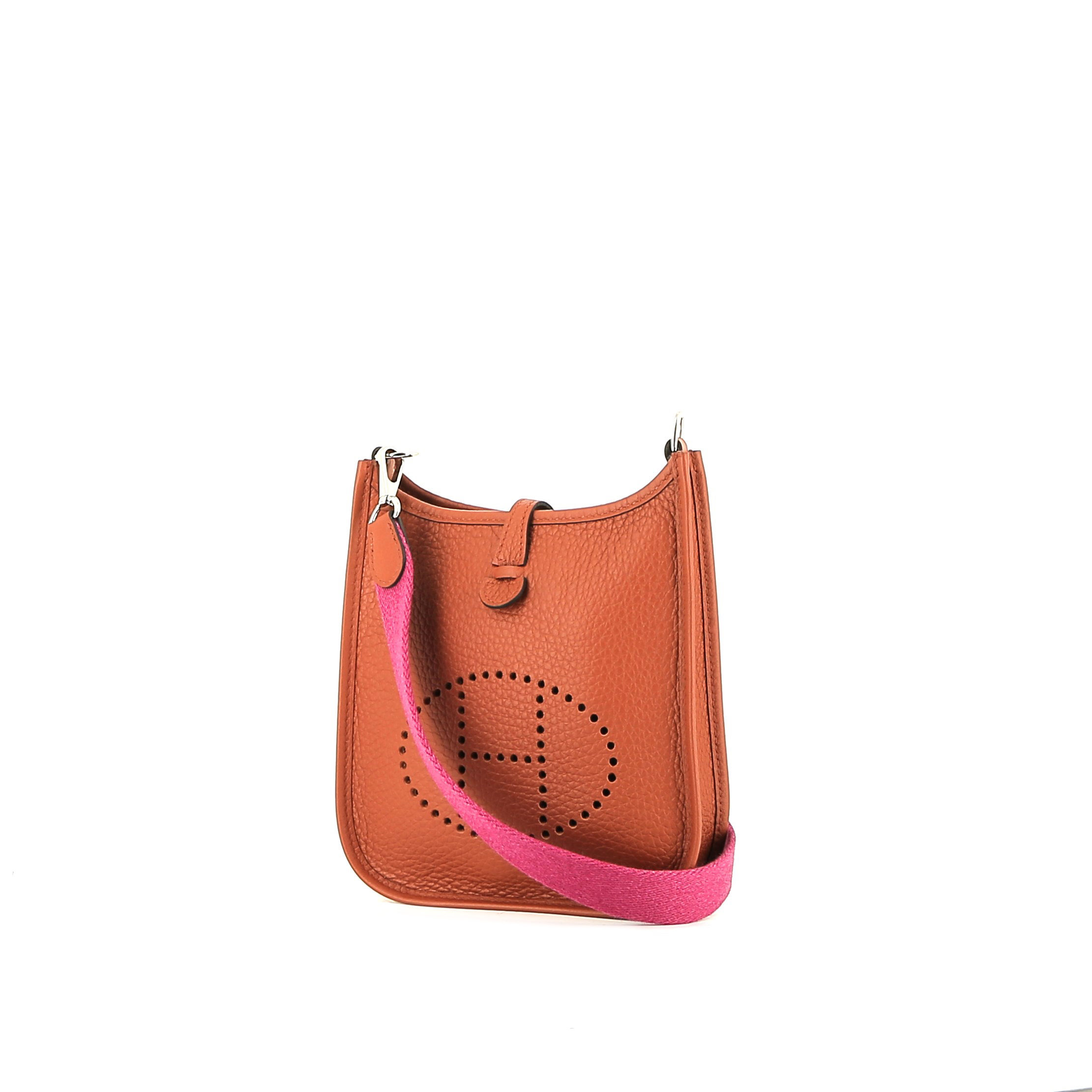 Hermès  Mini Evelyne shoulder bag  in brick red togo leather - 00pp