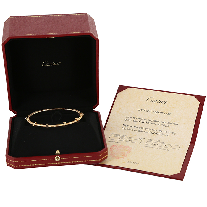 Opening Cartier Écrou bracelet in pink gold, size 19