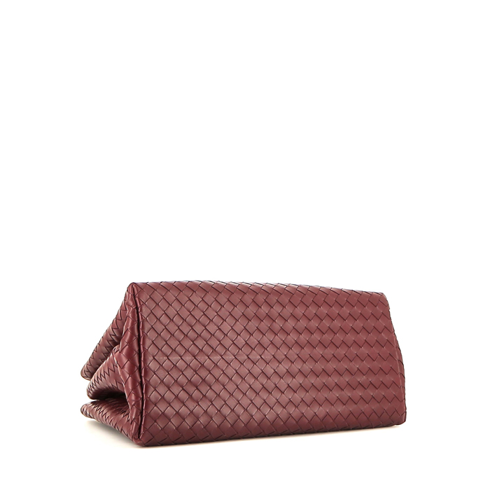 Bottega Veneta  Roma handbag  in burgundy intrecciato leather - Detail D5