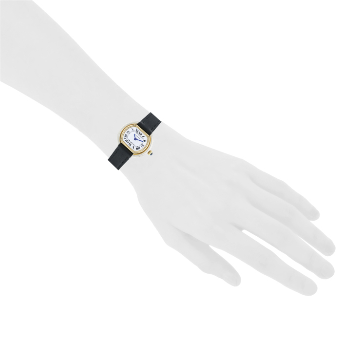 Montre Cartier Ellipse en or blanc et or jaune Vers 1970 - Detail D1
