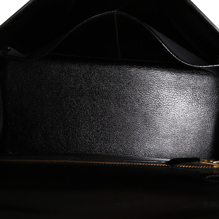 Bolso de mano Hermès Kelly 28 cm en cuero box negro - Detail D3