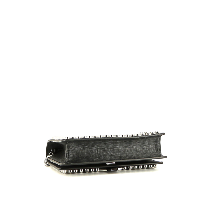 Fendi  handbag/clutch  in black leather  and mink - Detail D4