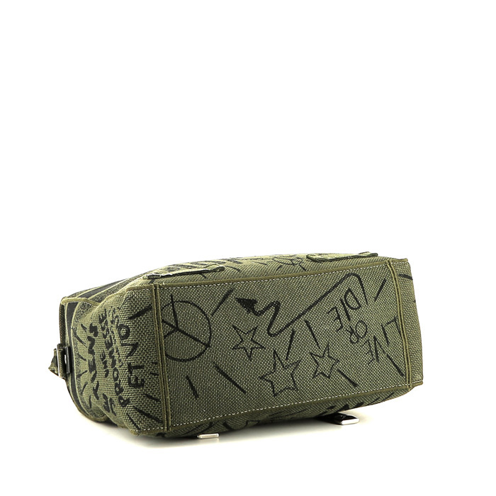 Dior Diorcamp shoulder bag in khaki canvas - Detail D4