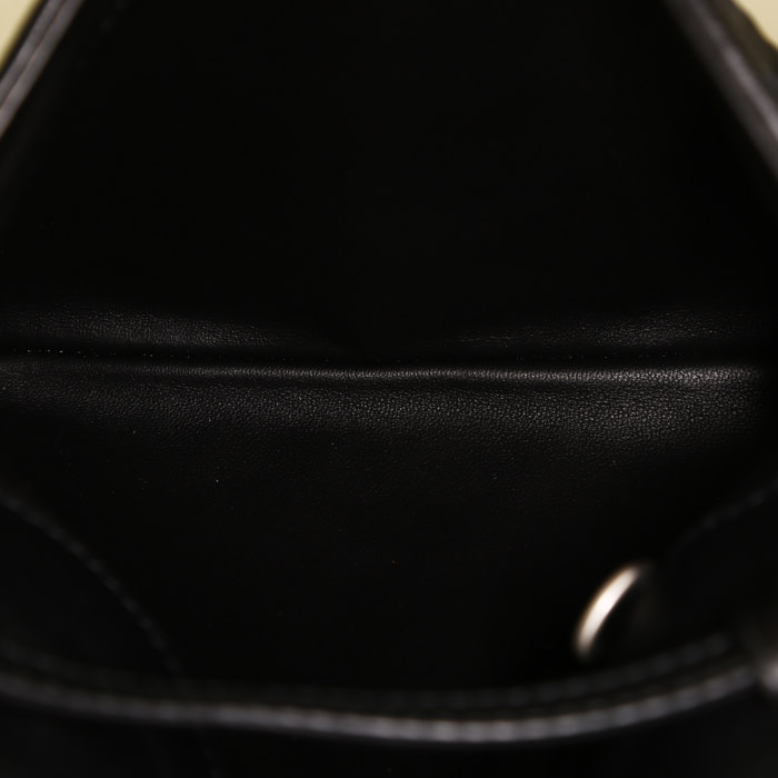 Borsa a tracolla Bottega Veneta  Nodini in pelle intrecciata nera - Detail D2