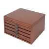 Hermès, Large jewelry box, in rosewood, leather and chocolate suede leather, signed, from the 2020's - 00pp thumbnail