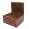 Hermès, Large jewelry box, in rosewood, leather and chocolate suede leather, signed, from the 2020's - Detail D1 thumbnail