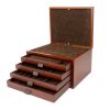 Hermès, Large jewelry box, in rosewood, leather and chocolate suede leather, signed, from the 2020's - Detail D2 thumbnail