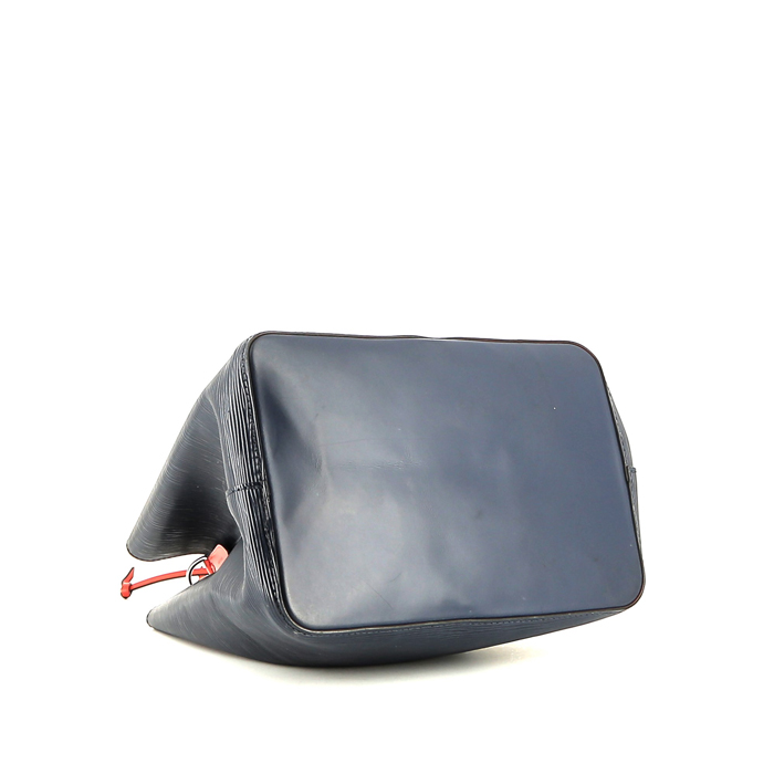 Borsa a tracolla Louis Vuitton NéoNoé in pelle Epi blu indaco e pelle rossa - Detail D5