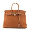 Sac à main Hermès Birkin 35 cm en cuir Barénia Faubourg gold - 360 thumbnail