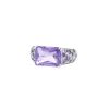 Mauboussin Désirez Amour ring in white gold, amethysts and diamonds - 00pp thumbnail
