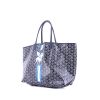 Shopping bag Goyard  Saint-Louis in tela siglata blu e pelle blu - 00pp thumbnail