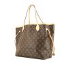 Louis Vuitton  Neverfull medium model  shopping bag  in brown monogram canvas  and natural leather - 00pp thumbnail