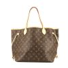 Shopping bag Louis Vuitton  Neverfull modello medio  in tela monogram marrone e pelle naturale - 360 thumbnail