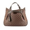 Louis Vuitton Evora handbag  in ebene damier canvas  and brown leather - 360 thumbnail
