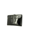 Bolsito de mano Hermès Jige en cuero box negro - 00pp thumbnail