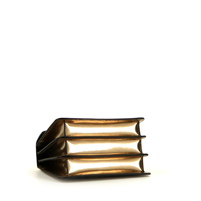 Bulgari Forever handbag in gold patent leather - Detail D5