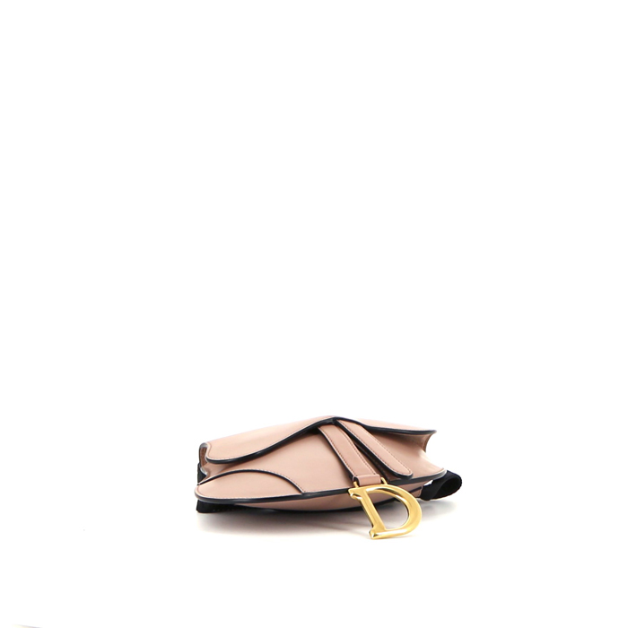 Pochette-cintura Dior Saddle in pelle beige rosato - Detail D4