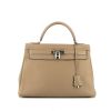 Hermès Kelly 32 cm handbag  in etoupe togo leather - 360 thumbnail