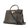 Hermès  Kelly 35 cm handbag  in brown Mysore leather - 00pp thumbnail