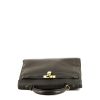 Hermès  Kelly 35 cm handbag  in brown Mysore leather - 360 Front thumbnail