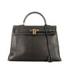 Hermès  Kelly 35 cm handbag  in brown Mysore leather - 360 thumbnail