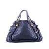 Chloé  Paraty handbag  in blue grained leather - 360 thumbnail