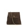 Chanel  Vintage handbag  in brown quilted suede - 360 thumbnail