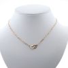 Dinh Van Double coeurs R9 necklace in pink gold and diamonds - 360 thumbnail