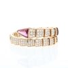 Bulgari Serpenti Viper bracelet in pink gold, diamonds and rubellite - 360 thumbnail