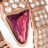 Bulgari Serpenti Viper bracelet in pink gold, diamonds and rubellite - Detail D1 thumbnail