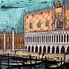 Bernard Buffet, "The Doge's Palace", from the "Venise" album, lithograph in colors on paper, signed and annotated EA (AP), of 1986 - Detail D1 thumbnail