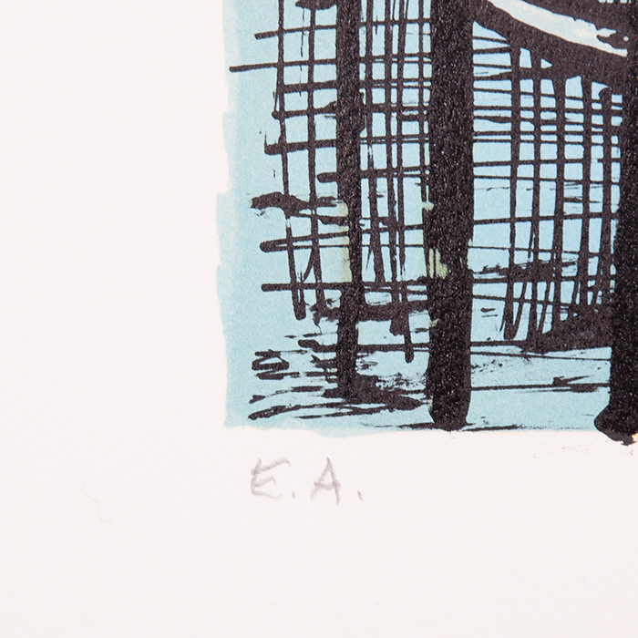 Bernard Buffet, "Le Palais des Doges", tirée de l'album "Venise", lithographie en couleurs sur papier, signée et annotée EA, de 1986 - Detail D2