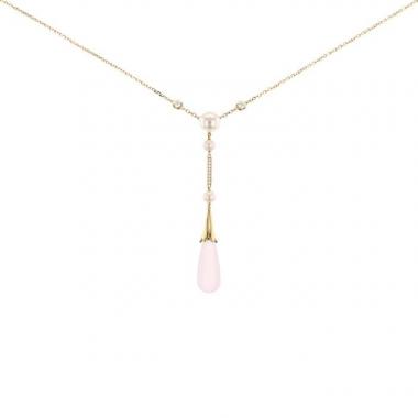 Collar Cartier Monica Bellucci de oro rosa, cuarzo y diamantes