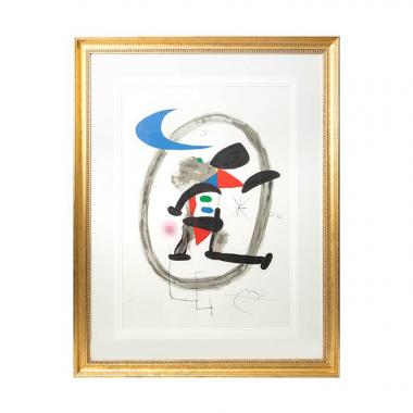 Joan Miró, "Arlequin circonscrit", lithograph in colors on paper, signed and justified, of 1973