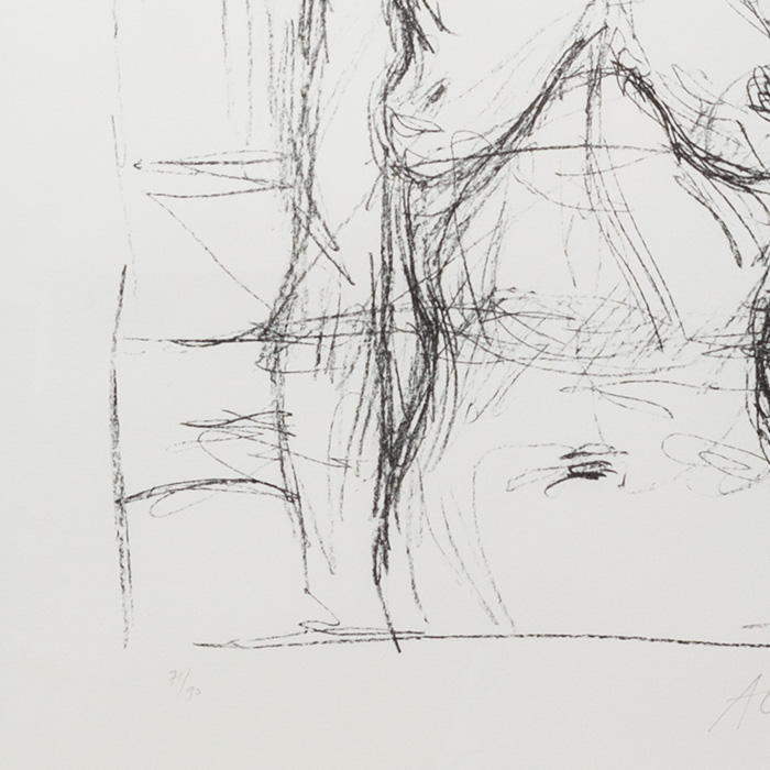 Alberto Giacometti (1901-1966), Nu aux fleurs - 1960, Lithograph on paper - Detail D1