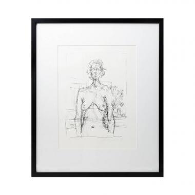 Alberto Giacometti (1901-1966), Nu aux fleurs - 1960, Lithographie sur papier