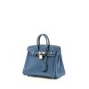 Bolso de mano Hermès  Birkin 25 cm en cuero swift azul - 00pp thumbnail