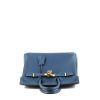Sac à main Hermès  Birkin 25 cm en cuir Swift bleu - 360 Front thumbnail