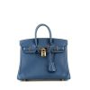 Bolso de mano Hermès  Birkin 25 cm en cuero swift azul - 360 thumbnail