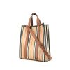 Burberry   shopping bag  in beige, red, black and white leather - 00pp thumbnail