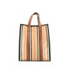 Burberry   shopping bag  in beige, red, black and white leather - 360 thumbnail