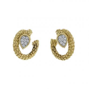 Pendientes Boucheron Serpent Bohème de oro amarillo y diamantes