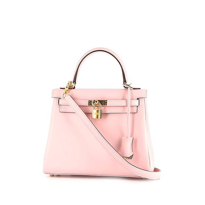 Hermès  Kelly 25 cm handbag  in Rose Dragee Swift leather - 00pp