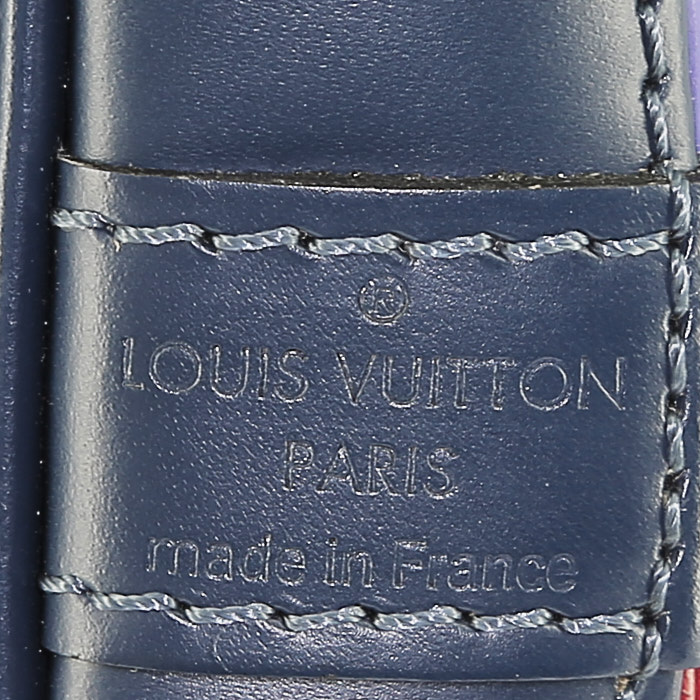Borsa Louis Vuitton  Noé in pelle Epi tricolore viola rossa e blu marino - Detail D3